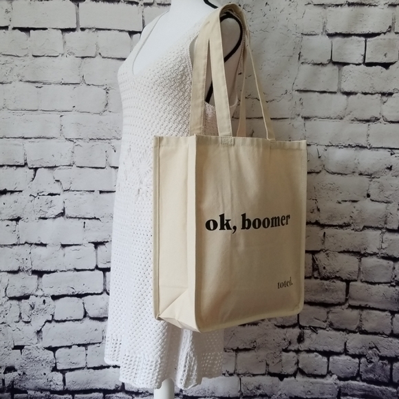 toted. Handbags - ok, boomer toted. 100% Cotton Tote Bag in Natural